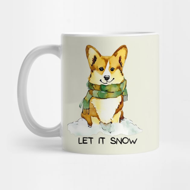 LET IT SNOW - Corgi by ZogDog Pro